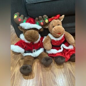Build-A-Bear Christmas Moose - Holly & Hal Set